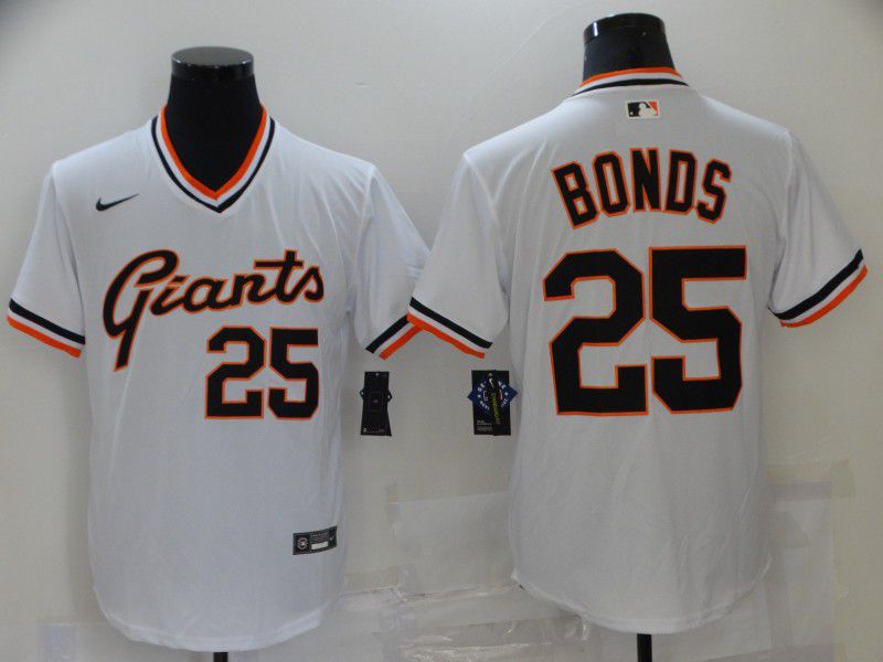 Men San Francisco Giants #25 Bonds White Throwback Game 2021 MLB Jersey->san francisco giants->MLB Jersey